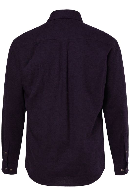 Chemise JP 1880 en flanelle à manches longues et col Kent, coupe Modern Fit - jusqu'au 8&nbsp;XL