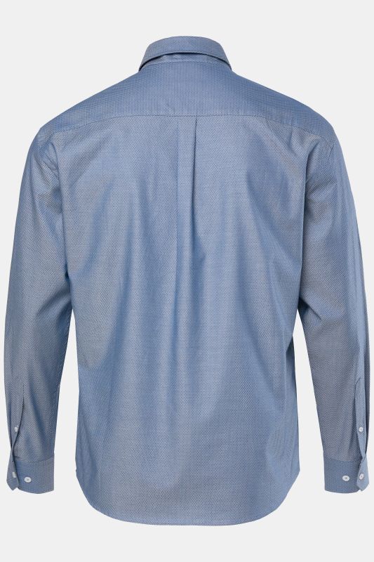 Chemise JP 1880 imprimé all-over, manches longues et col à pointes boutonnées, coupe Modern Fit - jusqu'au 8 XL