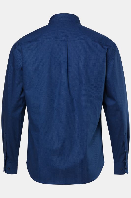 Chemise JP 1880 micro-imprimé, manches longues et col à pointes boutonnées, coupe Modern Fit - jusqu'au 8 XL