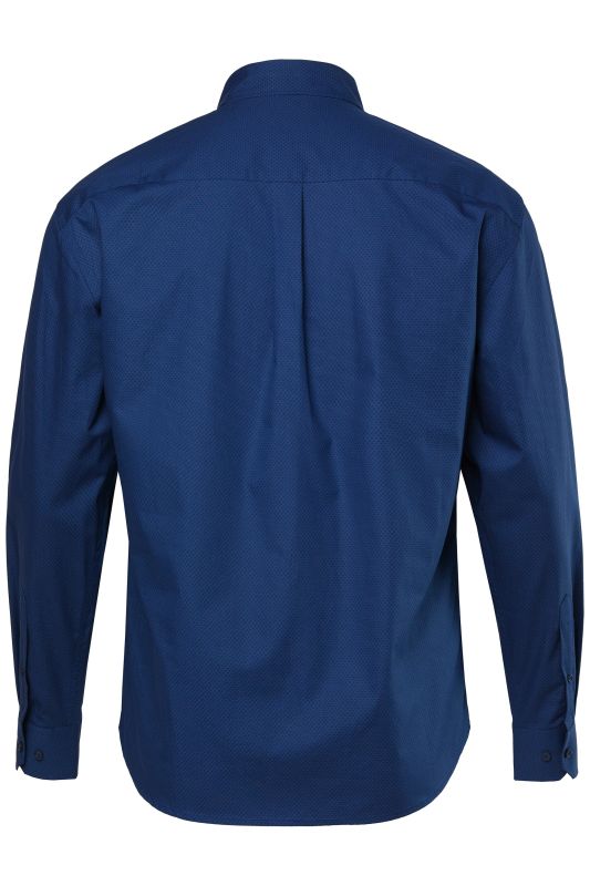 Chemise JP 1880 micro-imprimé, manches longues et col à pointes boutonnées, coupe Modern Fit - jusqu'au 8 XL