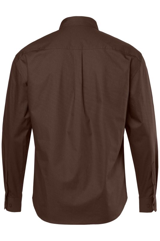 Chemise JP 1880 micro-imprimé, manches longues et col à pointes boutonnées, coupe Modern Fit - jusqu'au 8 XL