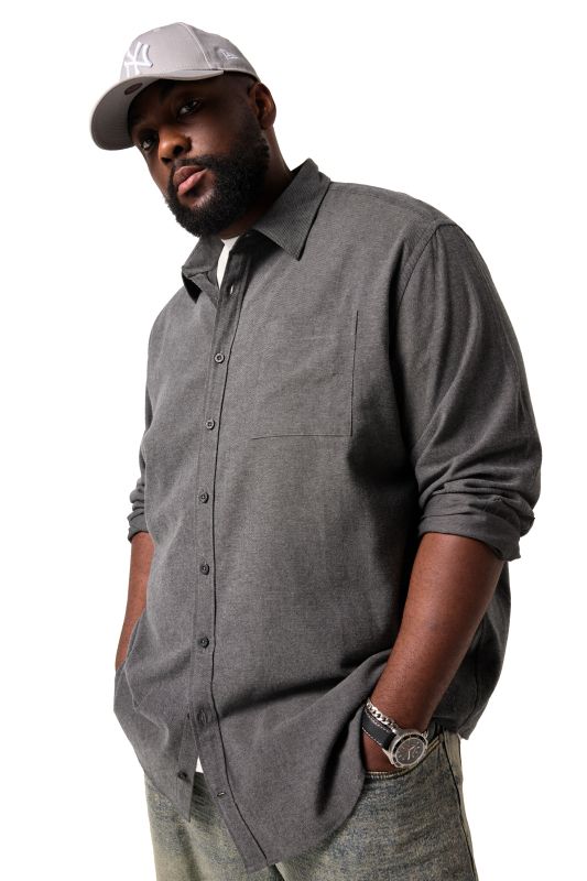 Chemise en flanelle STHUGE, manches longues, coupe Modern Fit - jusqu'au 8 XL