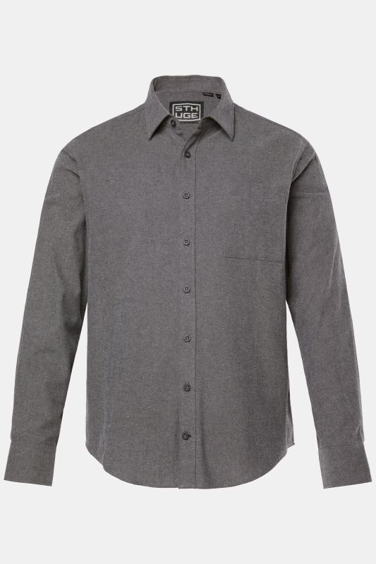 Chemise en flanelle STHUGE, manches longues, coupe Modern Fit - jusqu'au 8 XL