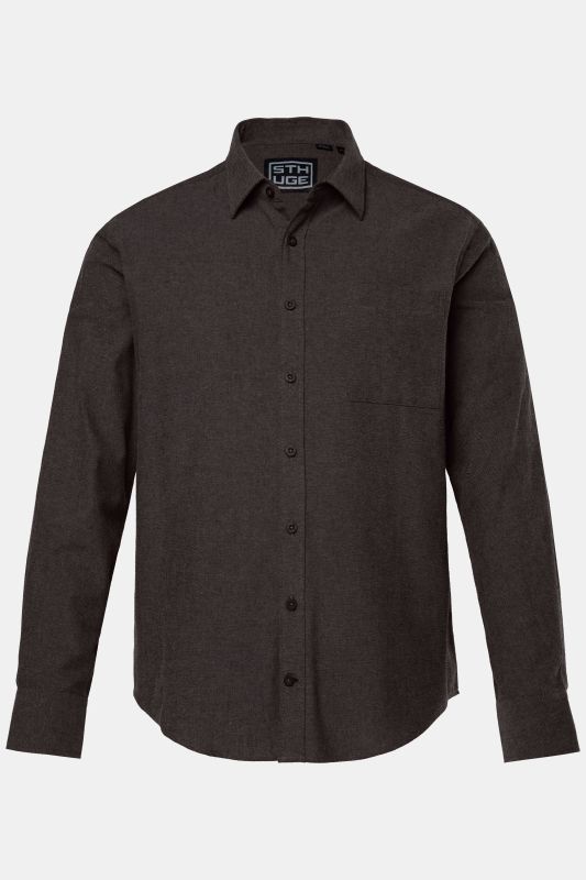 Chemise en flanelle STHUGE, manches longues, coupe Modern Fit - jusqu'au 8 XL