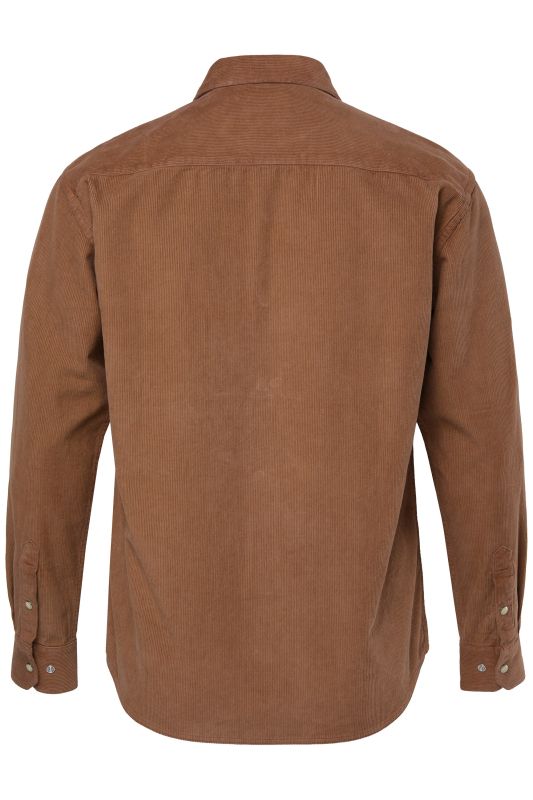 Chemise en velours côtelé JP 1880, manches longues et col Kent, coupe Modern Fit - jusqu'au 7&nbsp;XL