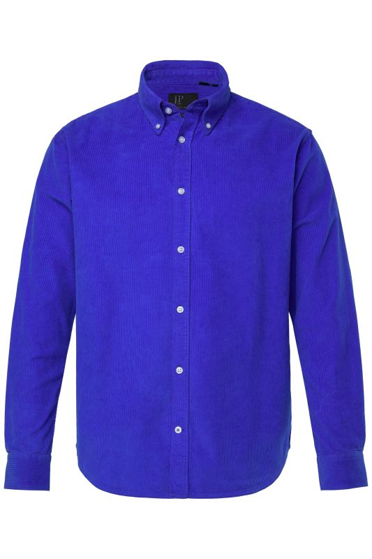 Chemise en velours côtelé JP 1880, manches longues et col à pointes boutonnées, coupe Modern Fit - jusqu'au 8&nbsp