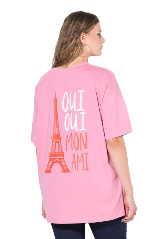 T-shirt oversize, imprimé tour Eiffel dans le dos