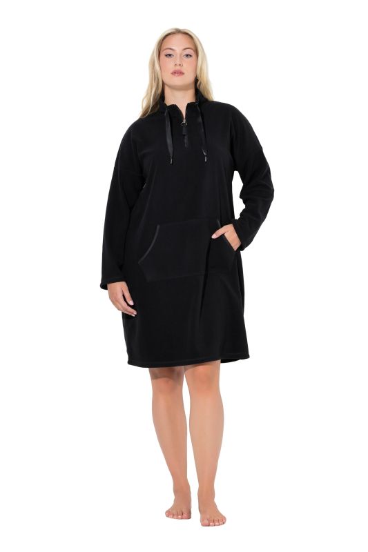Robe d'intérieur en polaire, avec col montant et manches longues