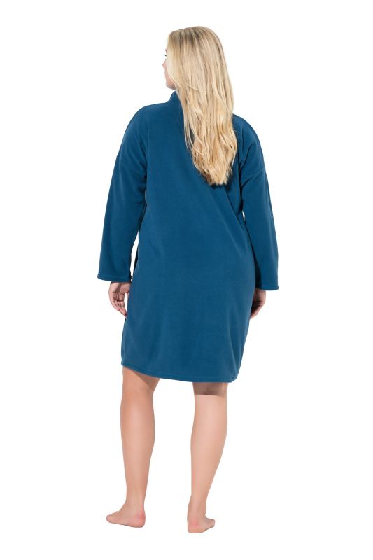 Robe d'intérieur en polaire, avec col montant et manches longues