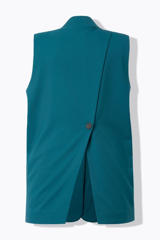 Veste de tailleur sans manches, coupe oversize, fente d'aisance dans le dos avec bouton