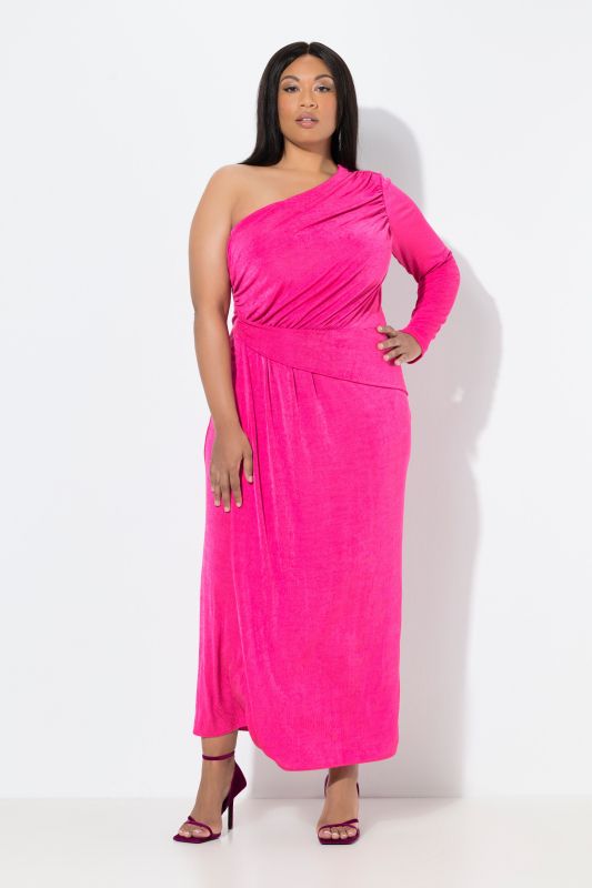 Robe maxi épaule nue, aspect cache-cœur, sans manche/manche longue