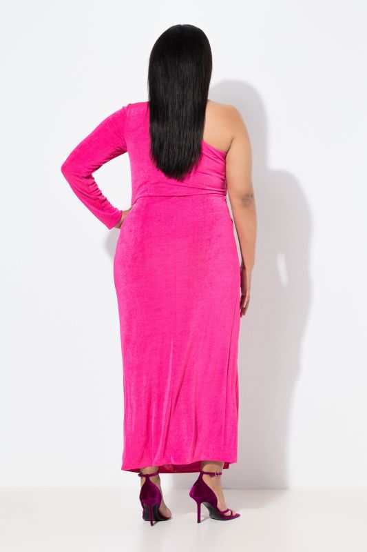Robe maxi épaule nue, aspect cache-cœur, sans manche/manche longue