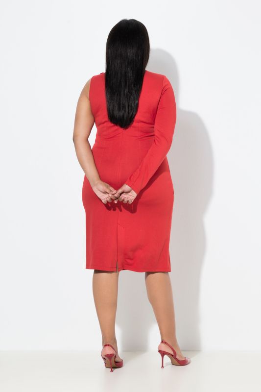 Robe en jersey avec application floral, one shoulder