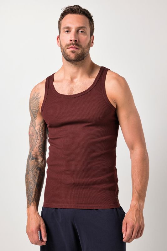 Débardeur/maillot de corps JP 1880, maille côtelée, sans manches - jusqu'au 8 XL