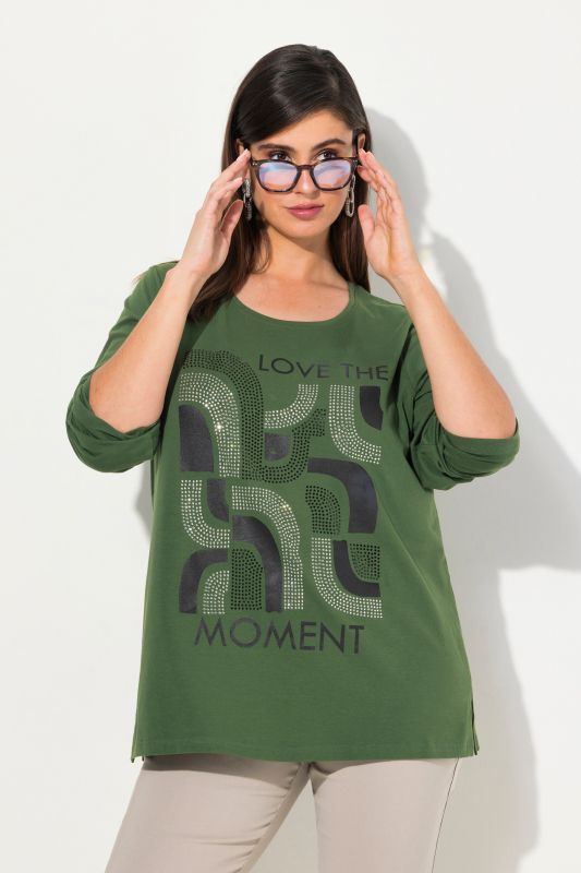 T-shirt col rond et manches longues, coupe Classic Fit, imprimé graphique