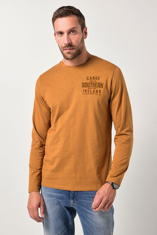 T-shirt JP 1880, manches longues, imprimé sur la poitrine et col rond - jusqu'au 8 XL