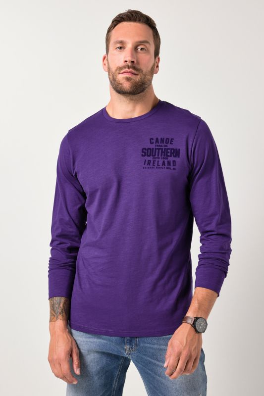 T-shirt JP 1880, manches longues, imprimé sur la poitrine et col rond - jusqu'au 8 XL