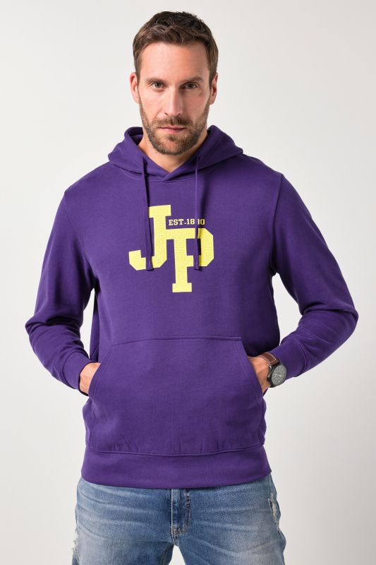 Sweat-shirt à capuche JP 1880, poche kangourou et imprimé poitrine - jusqu'au 8 XL