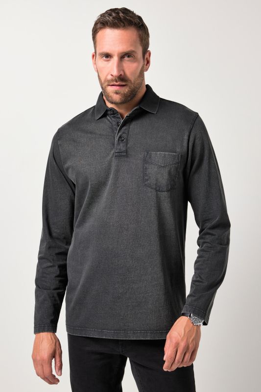 Polo JP 1880 esprit vintage, manches longues - jusqu'au 8 XL