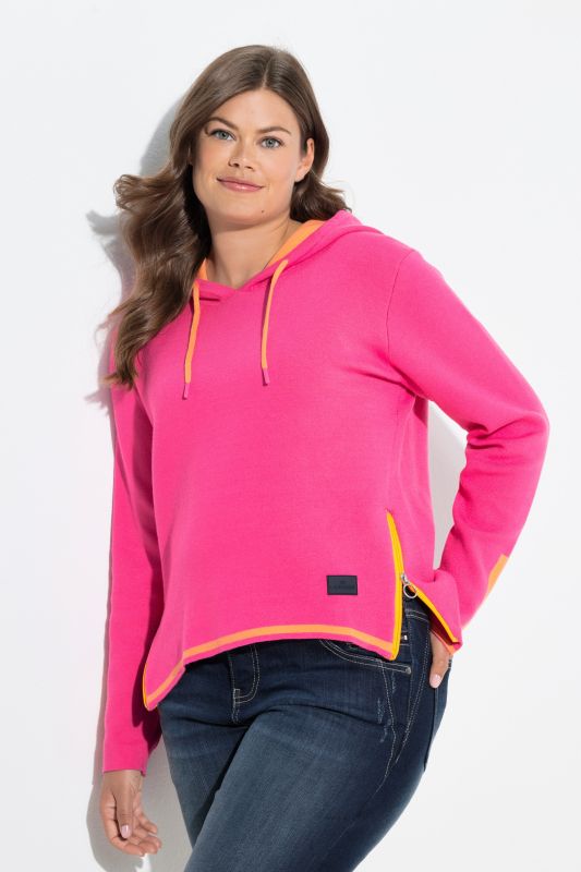 Sweat à capuche, maille double-face. Manches longues