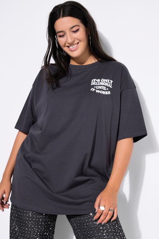 T-shirt oversize, message imprimé