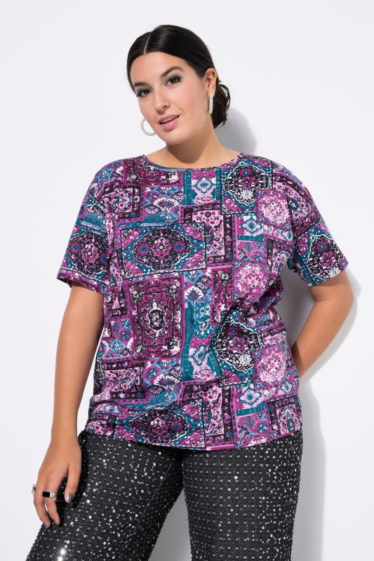T-shirt oversize, imprimé à fleurs