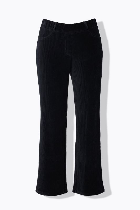 Pantalon à enfiler en velours côtelé de coton bio Mary, ceinture élastique