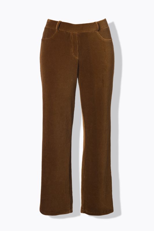 Pantalon à enfiler en velours côtelé de coton bio Mary, ceinture élastique