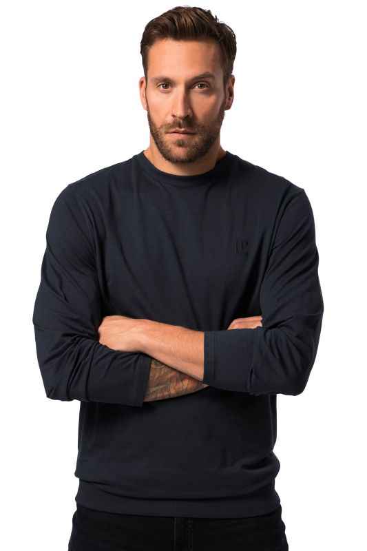 T-shirt manches longues et col rond, ventre confort, collection Basic - jusqu'au 8 XL
