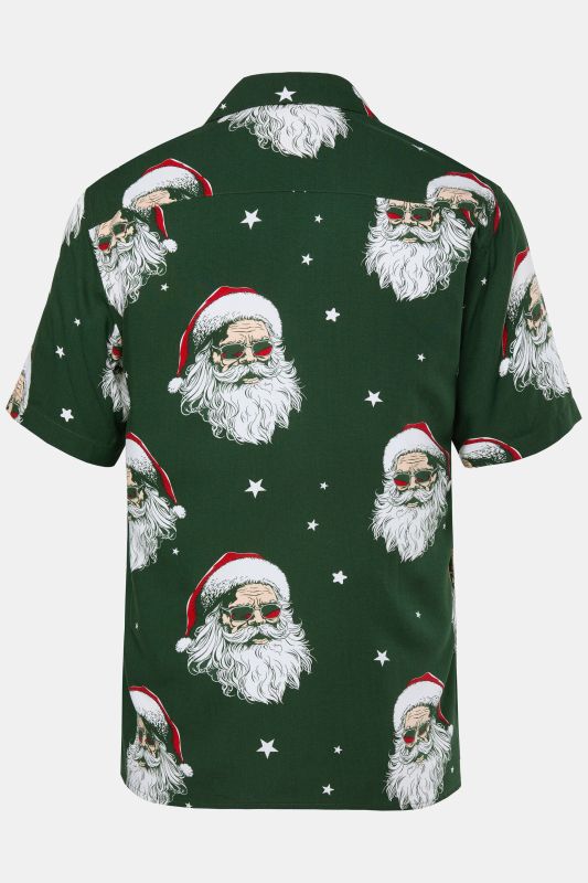 Chemise de Noël JP 1880. Manches courtes et col cubain. Coupe Cuba-Fit - jusqu'au 8&nbsp;XL
