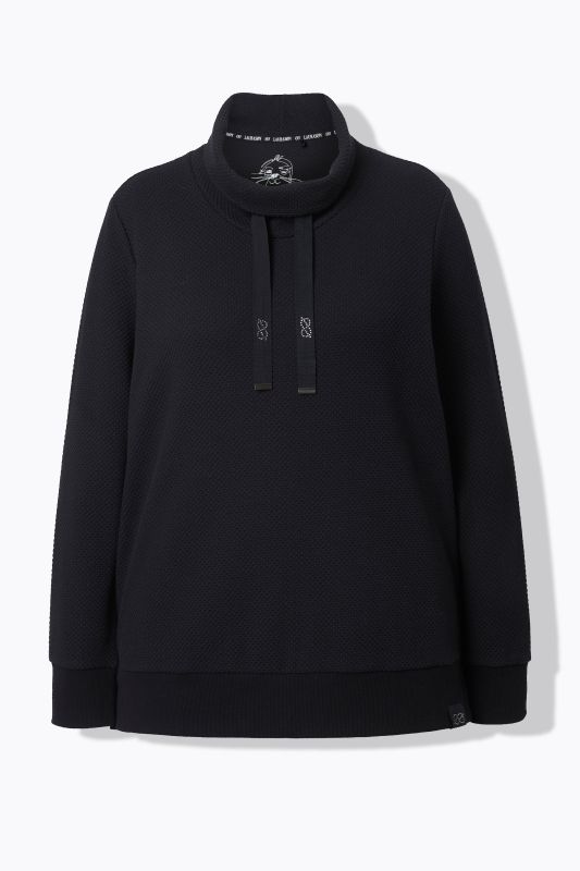 Sweat à col montant. Manches longues. Textile jacquard