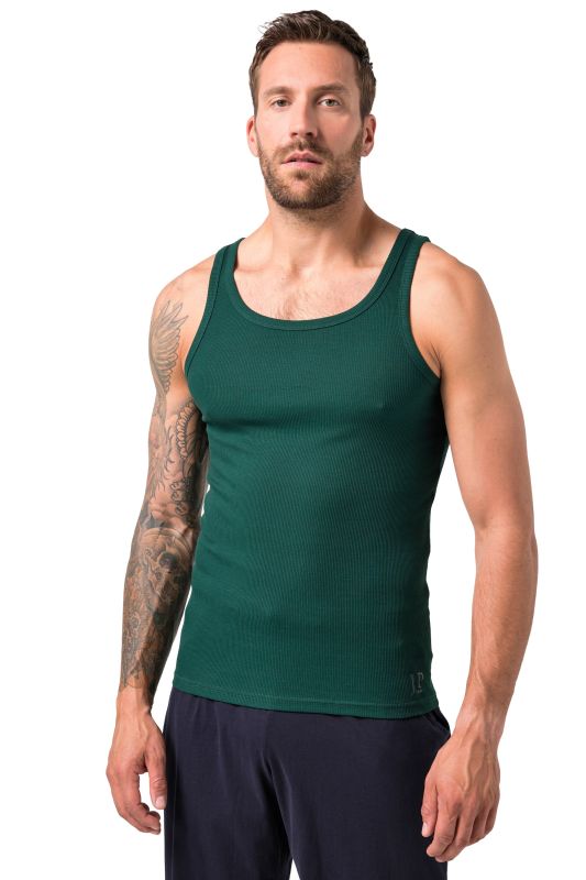 Lot de 2 maillots de corps JP 1880, en jersey bord-côte, sans manches - jusqu'au 8 XL