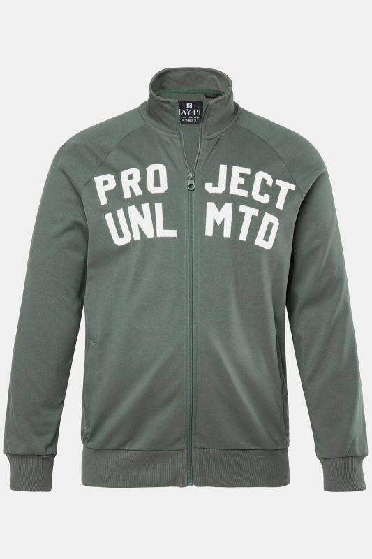 Veste de survêtement JAY-PI spéciale Fitness, col montant et flocage sur la poitrine - jusqu'au 7 XL