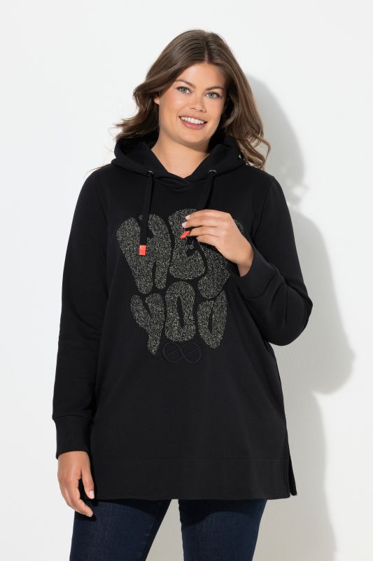 Sweat long à capuche. Manches longues. Label OEKO-TEX