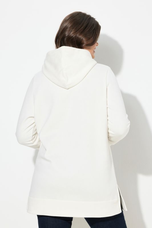 Sweat long à capuche. Manches longues. Label OEKO-TEX