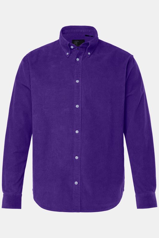 Chemise en velours côtelé JP 1880, manches longues et col à pointes boutonnées, coupe Modern Fit - jusqu'au 8&nbsp
