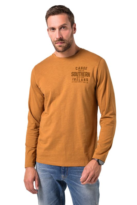 T-shirt JP 1880, manches longues, imprimé sur la poitrine et col rond - jusqu'au 8 XL