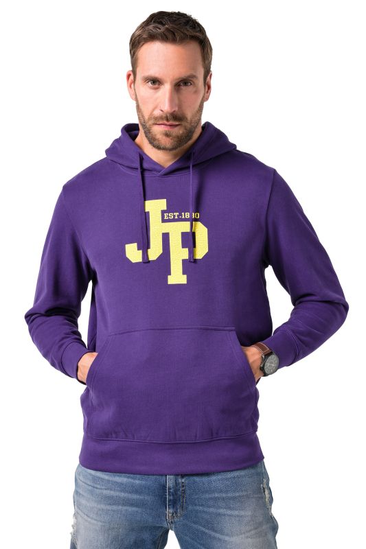 Sweat-shirt à capuche JP 1880, poche kangourou et imprimé poitrine - jusqu'au 8 XL