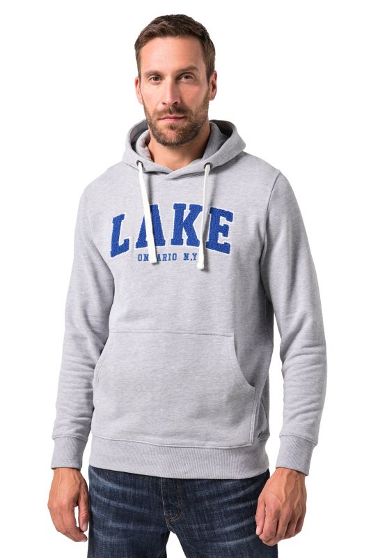 Sweat-shirt à capuche JP 1880, molleton, poche kangourou et flocages bouclés - jusqu'au 8 XL
