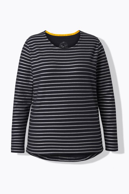 T-shirt rayé. Manches longues et col rond