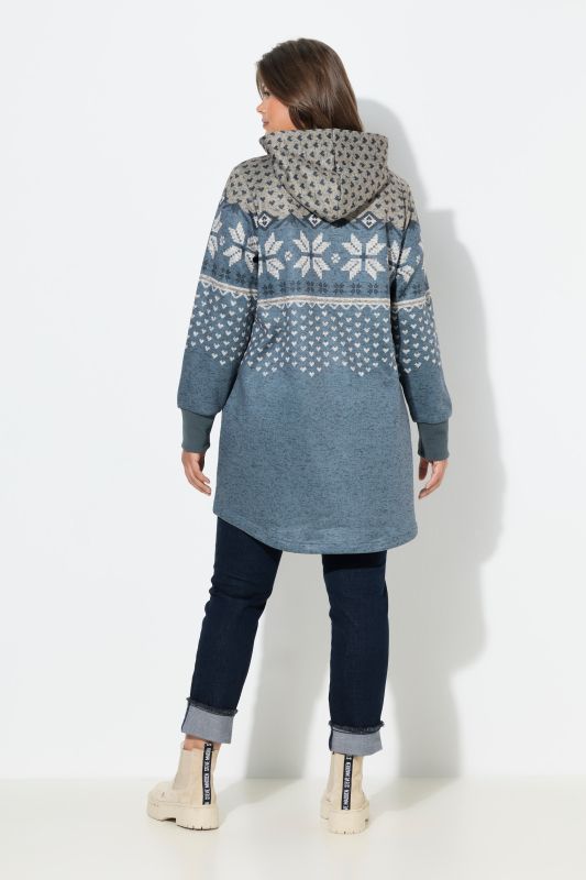 Veste en maille polaire. Capuche, manches longues
