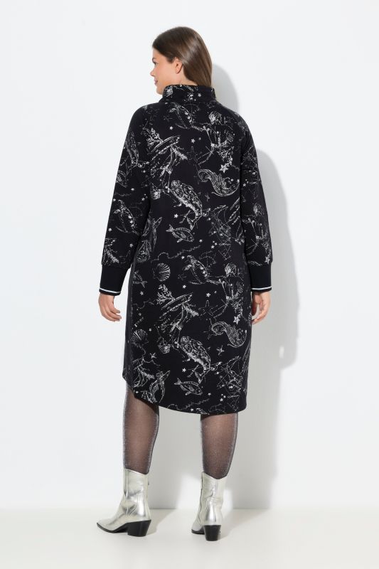 Robe en molleton. Manches longues, poches passepoilées. Label OEKO-TEX