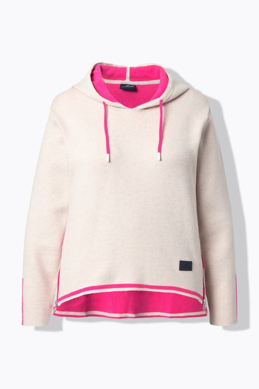 Sweat à capuche, maille double-face. Manches longues