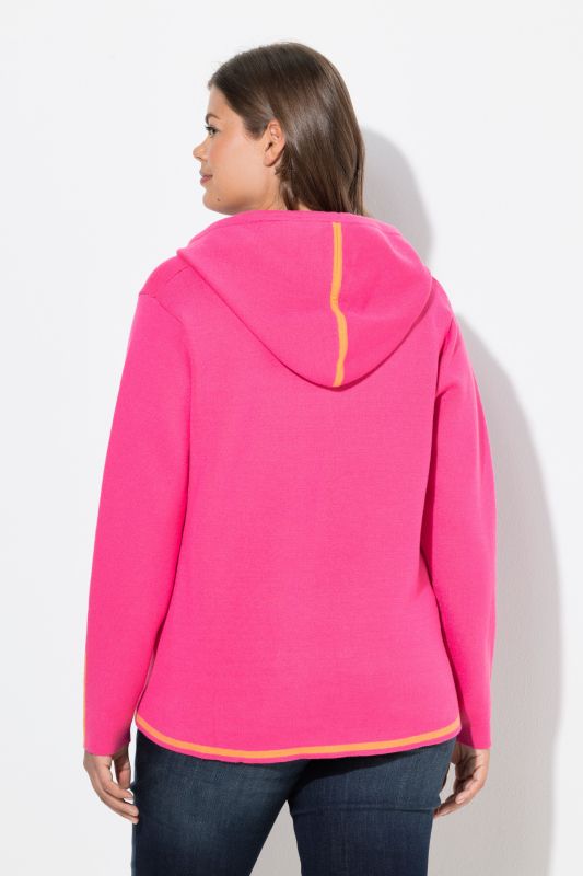Sweat à capuche, maille double-face. Manches longues