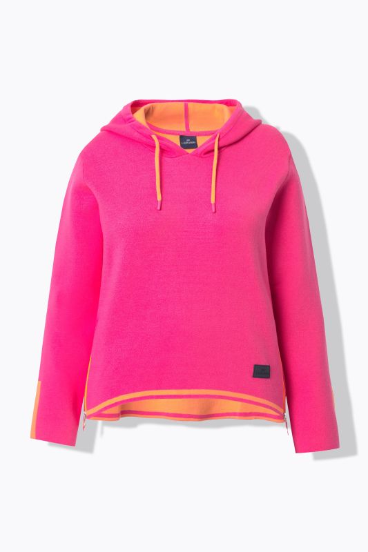 Sweat à capuche, maille double-face. Manches longues