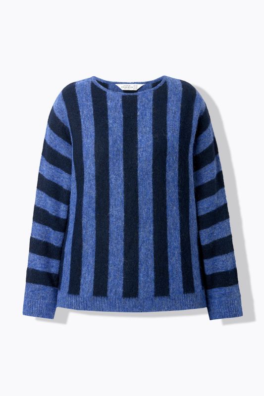 Pull oversize, rayures et manches ballon