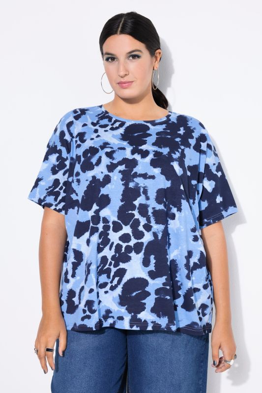 T-shirt oversize, motif léopard