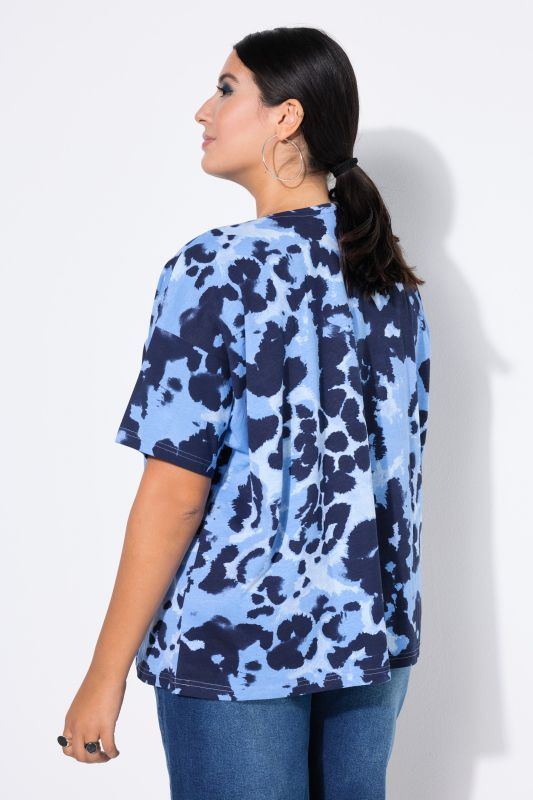 T-shirt oversize, motif léopard