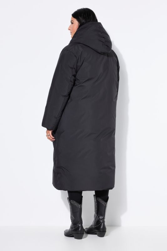 Manteau matelassé oversize, capuche et fermeture zippée à double sens