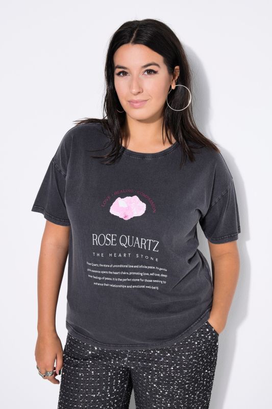 T-shirt oversize, imprimé pierre précieuse
